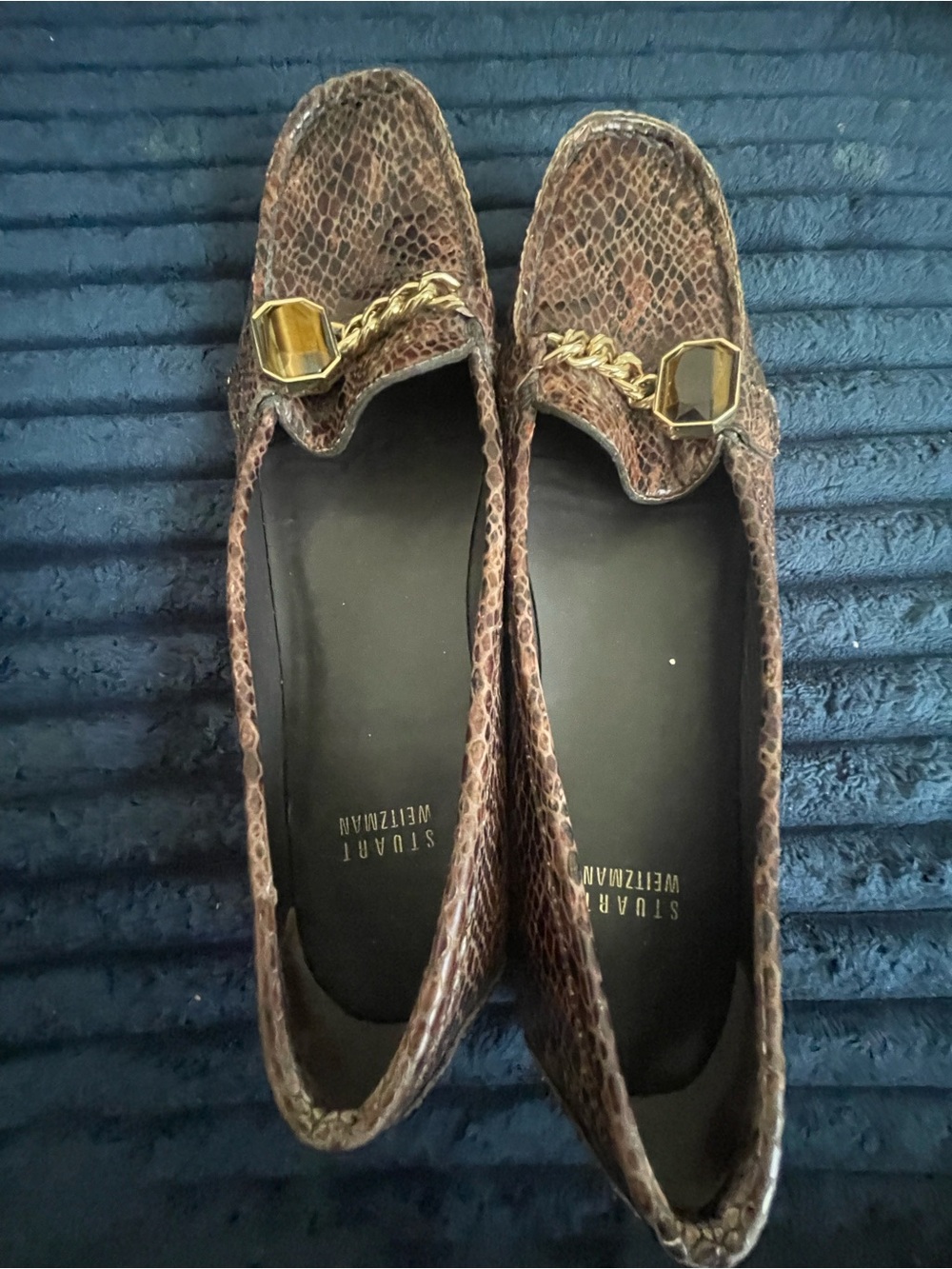 Vintage Stuart Weitzman Fuelchain Loafers Size 9